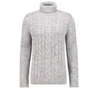 RAGMAN Slim Fit Strickpullover Rollkragengrau, Gemustert
