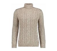 RAGMAN Slim Fit Strickpullover Rollkragenbeige, Zopfmuster
