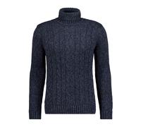 RAGMAN Slim Fit Strickpullover Rollkragenblau, Gemustert