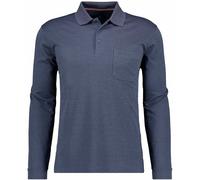RAGMAN - Sofknit-Poloshirt Jacquard, Langarm Marine - Gr. - M