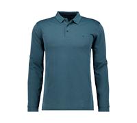 RAGMAN Soft Knit Modern Fit Longsleeve Poloshirt dunkelgrün, Einfarbig