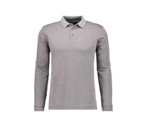 RAGMAN Soft Knit Regular Fit Longsleeve Poloshirt silbergrau, Einfarbig