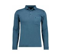 RAGMAN Soft Knit Regular Fit Longsleeve Poloshirt grün, Einfarbig