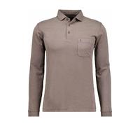 RAGMAN Soft Knit Regular Fit Longsleeve Poloshirt macchiato, Einfarbig