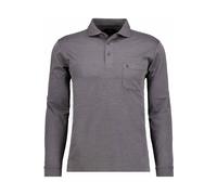 RAGMAN Soft Knit Regular Fit Longsleeve Poloshirt schiefer, Einfarbig