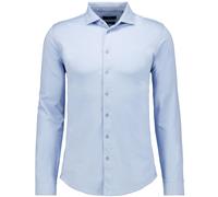 RAGMAN - Softknit-Hemd Langarm, modern fit blaugrau - Gr. - M