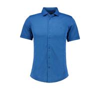 RAGMAN Softknit Modern Fit Hemd Kurzarm blau