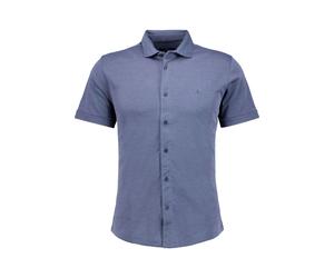 RAGMAN Softknit Modern Fit Hemd Kurzarm blau