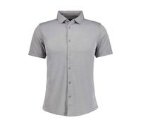 RAGMAN Softknit Modern Fit Hemd Kurzarm grau