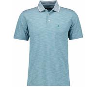 Ragman - Softknit-Polo gestreift, Flammdesign aqua grün - Gr. - L