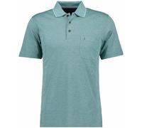 Ragman - Softknit-Polo Jacquard salbei - Gr. - 3XL