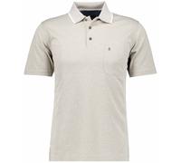Ragman - Softknit-Polo Jacquard walnuss - Gr. - XL