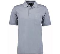RAGMAN - Softknit-Polo mit Brusttasche, kurzarm silbergrau - Gr. - XXL