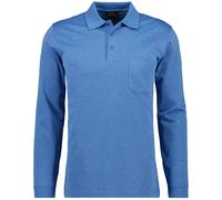 RAGMAN - Softknit-Polo mit Brusttasche, Langarm aqua - Gr. - XL