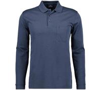 RAGMAN - Softknit-Polo mit Brusttasche, Langarm azur - Gr. - 3XL