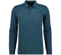 RAGMAN - Softknit-Polo mit Brusttasche, Langarm Dunkelgrün - Gr. - L