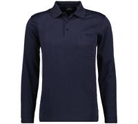 Größe M Ragman Herren Poloshirt langarm Softknit marine 540291