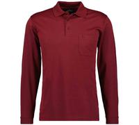 RAGMAN - Softknit-Polo mit Brusttasche, Langarm rot - Gr. - XXL