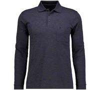 RAGMAN - Softknit-Poloshirt Jacquard, Langarm Schwarz - Gr. - 3XL