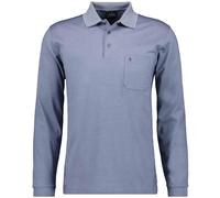 RAGMAN - Softknit-Poloshirt mit Brusttasche, Langarm - Gr. - XXL