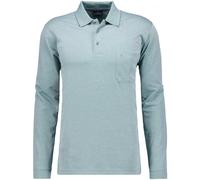 RAGMAN - Softknit-Poloshirt mit Brusttasche, Langarm Salbei - Gr. - XXL