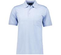 RAGMAN - Softknit-Poloshirt uni, mit Brusttasche Blaugrau - Gr. - 3XL