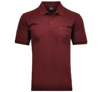 Ragman Herren Poloshirt Softknit – kurzarm, Brusttasche, Knopfleiste, Baumwollmischung – XL Rot