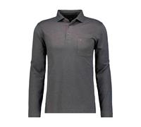 RAGMAN Softknit Regular Fit Longsleeve Poloshirt braun, Strukturiert