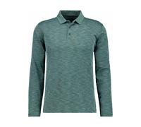 RAGMAN Softknit Regular Fit Longsleeve Poloshirt moosgrün, Melange