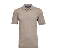 RAGMAN Softknit Regular Fit Poloshirt Kurzarm beige
