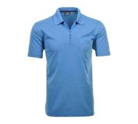 RAGMAN Herren Softknit-Poloshirt mit Zip M, Aqua-702
