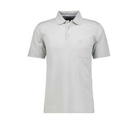 RAGMAN Softknit Regular Fit Poloshirt Kurzarm hellgrau
