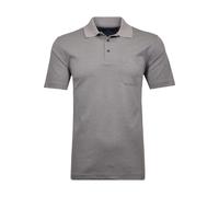 RAGMAN Softknit Regular Fit Poloshirt Kurzarm silbergrau