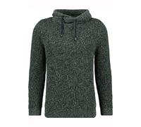 RAGMAN Herren Strick-Pullover mit speziellem Kragen XXL, Dunkelgrün-393