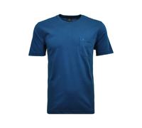 RAGMAN Herren Softknit T-Shirt Rundhals, mit Brusttasche L, Blau-Melange-765
