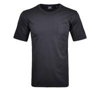 Ragman Herren T-Shirt Softknit Regular Fit Rundhals Einfarbig Schwarz