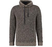 RAGMAN - Strick-Pullover mit Maseltov-Kragen taupe-grau mouliniert - Gr. - XXL