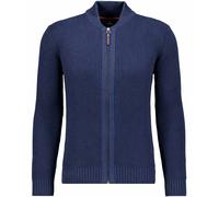 RAGMAN - Strickjacke mit Baseball-Kragen dunkelblau - Gr. - XL