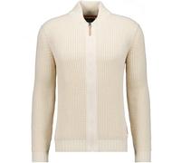 RAGMAN - Strickjacke mit Baseballkragen ecru - Gr. - XXL