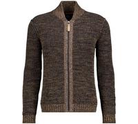 RAGMAN - Strickjacke mit Baseballkragen taupe-grau mouliniert - Gr. - M