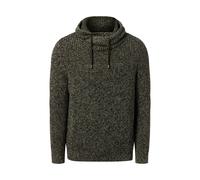 RAGMAN Herren Strick-Pullover mit speziellem Kragen Dunkelgrün-393, XL