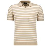 Poloshirt RAGMAN, Herren, Gr. M, beige, 70% Baumwolle 30% Leinen, casual, regular fit, ohne Ausschnitt, Kurzarm, Shirts (87551931-M) beige