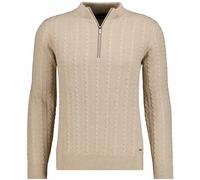 RAGMAN - Strickpullover mit Stehkragen, Baumwolle/Kaschmir Beige-Melange - Gr. - XXL