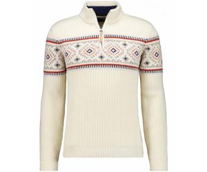 RAGMAN - Strickpullover mit Stehkragen, Jacquard ecru - Gr. - XXL