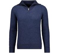 RAGMAN - Strickpullover mit Troyer-Kragen, Baumwolle-Kaschmir Dunkelblau - Gr. - 3XL