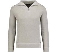 RAGMAN - Strickpullover mit Troyer-Kragen, bicolour taupe - Gr. - L