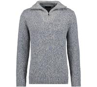 Troyer RAGMAN, Herren, Gr. 58, grau (grau, melange), 100% Baumwolle, casual, hoch geschlossener Ausschnitt, Langarm, Pullover (79761562-XXXL) grau, melange