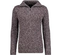 RAGMAN - Strickpullover mit Troyer-Kragen, Tweed Gemustert - Gr. - 3XL