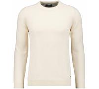 RAGMAN Regular Fit Strickpullover Rundhalsecru, Einfarbig