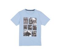 RAGMAN T-Shirt Herren Regular Fit Kurzarm Rundhals Baumwolle blau, XL